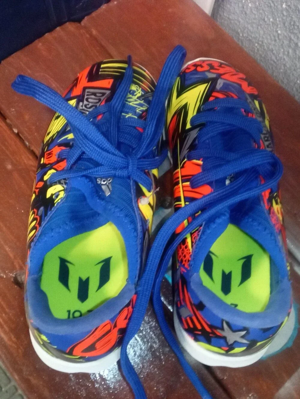 Barcelona Graphic Blue Lace-Up Sneakers